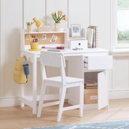 Children's Study Desk with Bookshelf
